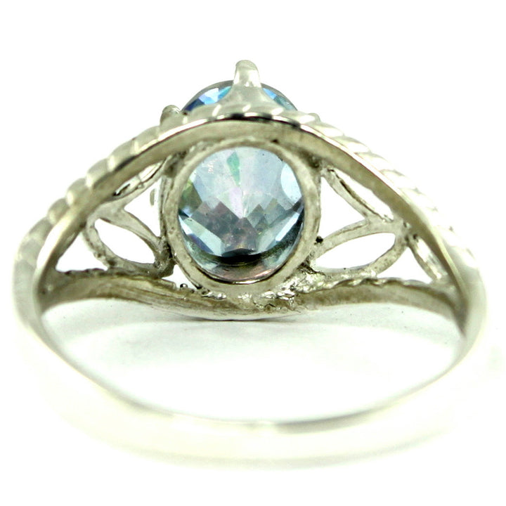 SR137 Neptune Garden Topaz 925 Sterling Silver Ring Image 4