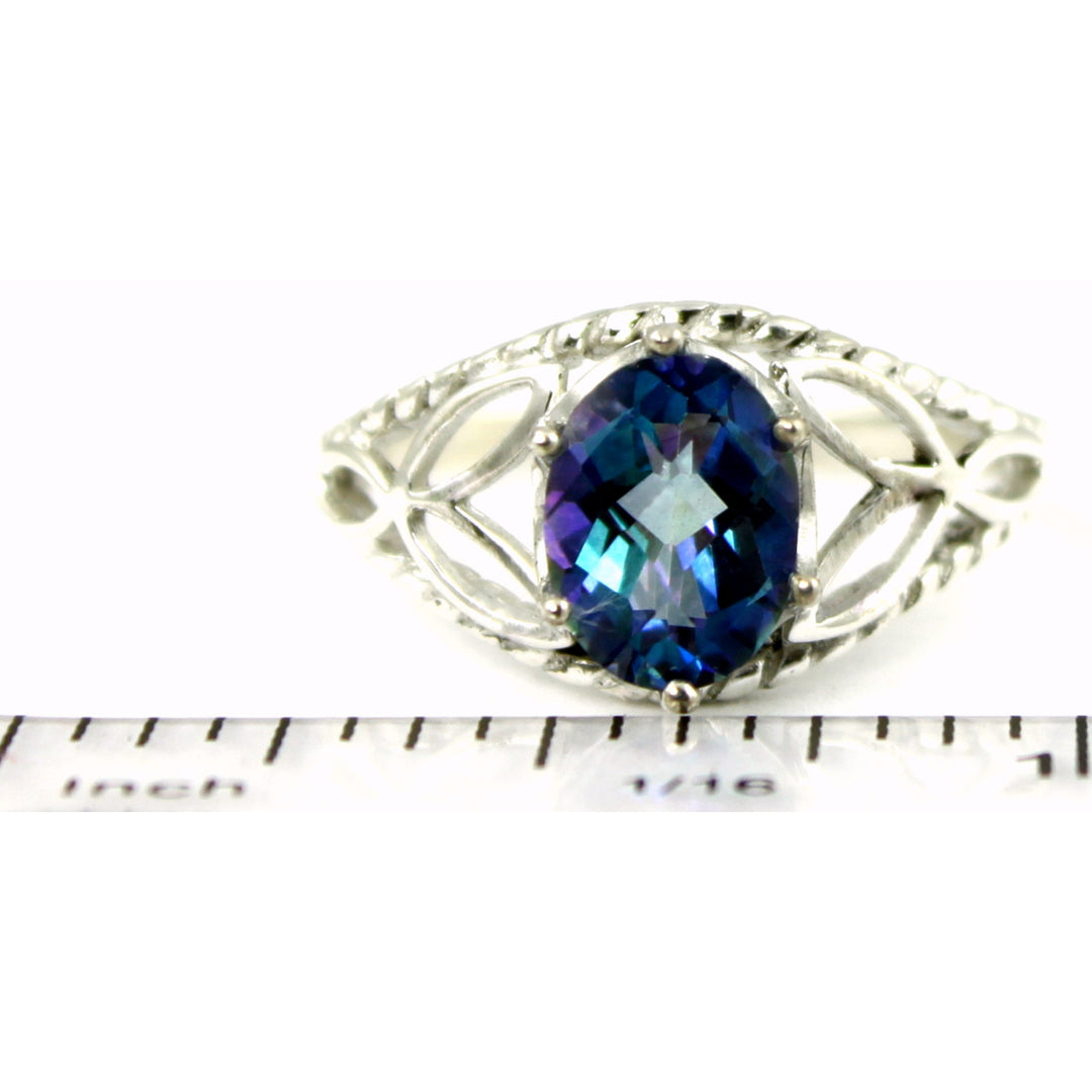 SR137 Neptune Garden Topaz 925 Sterling Silver Ring Image 4