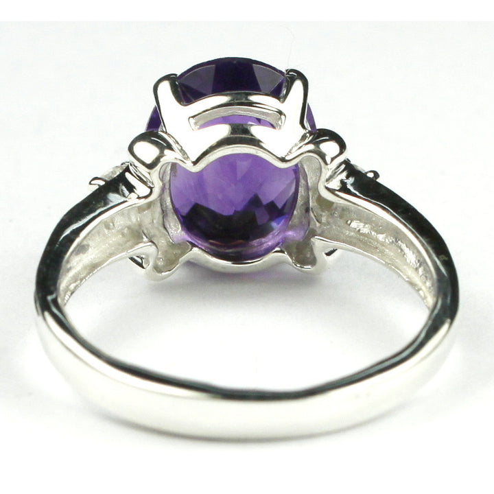 SR136 Amethyst 925 Sterling Silver Ring Image 4