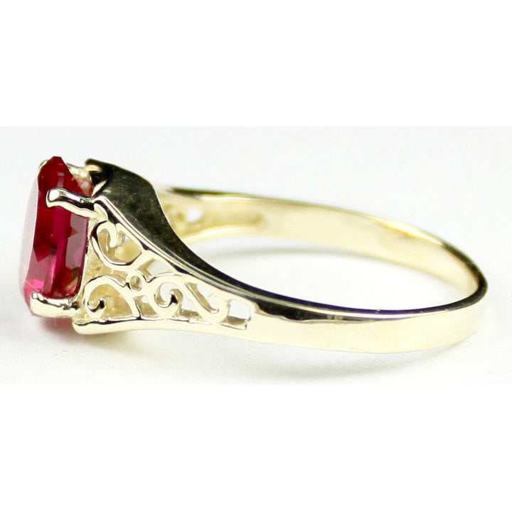 10K Gold Ladies Ring Created Ruby  R005 Image 3