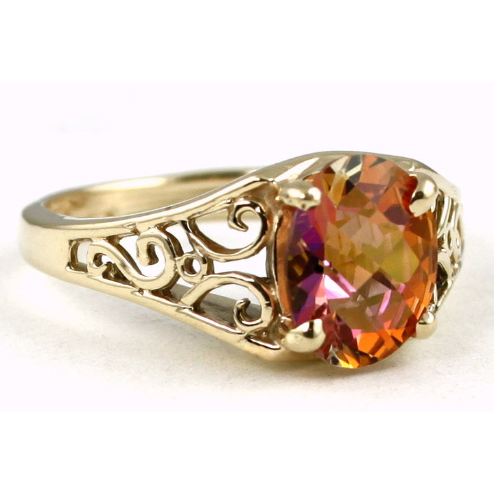 10K Gold Ladies Ring Twilight Fire Topaz  R005 Image 2