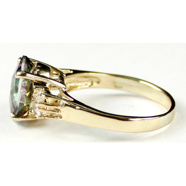 R123 Mystic Fire Topaz 10K Yellow Gold Ring Image 3