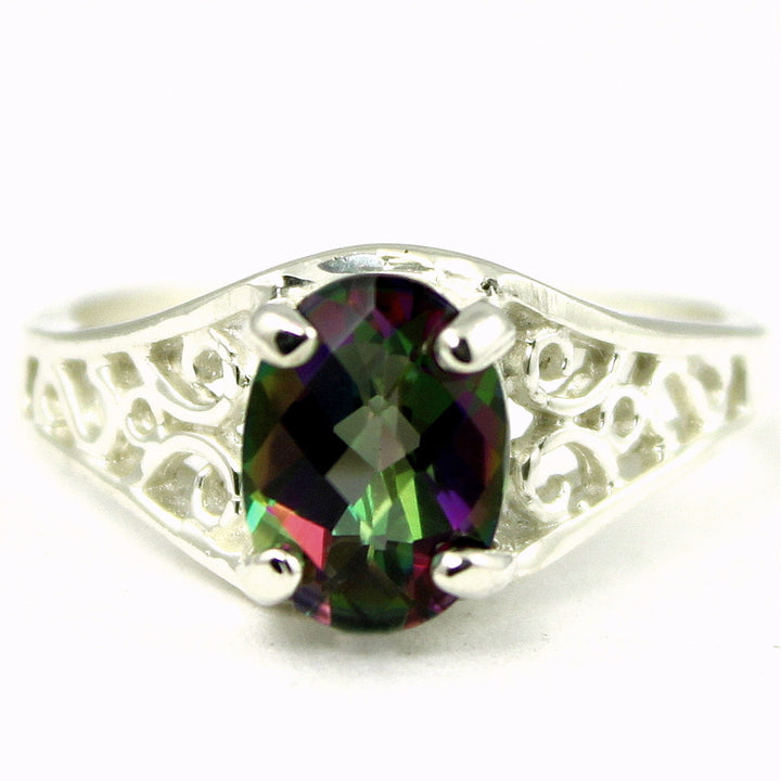 Sterling Silver Ladies Ring Mystic Fire Topaz SR005 Image 1