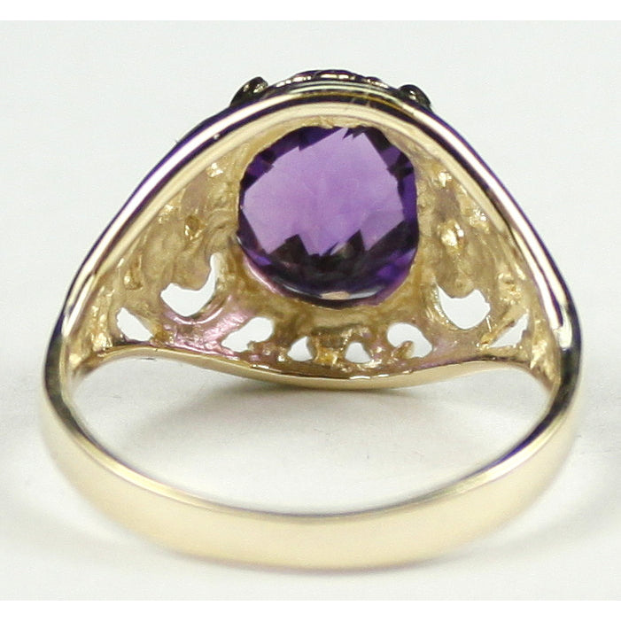 10K Gold Ring Amethyst R004 Image 4