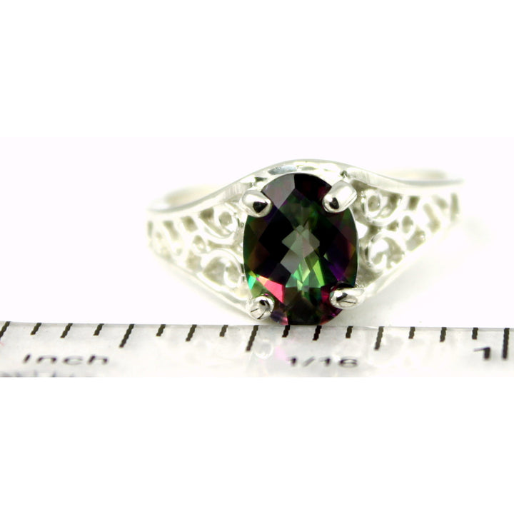 Sterling Silver Ladies Ring Mystic Fire Topaz SR005 Image 4