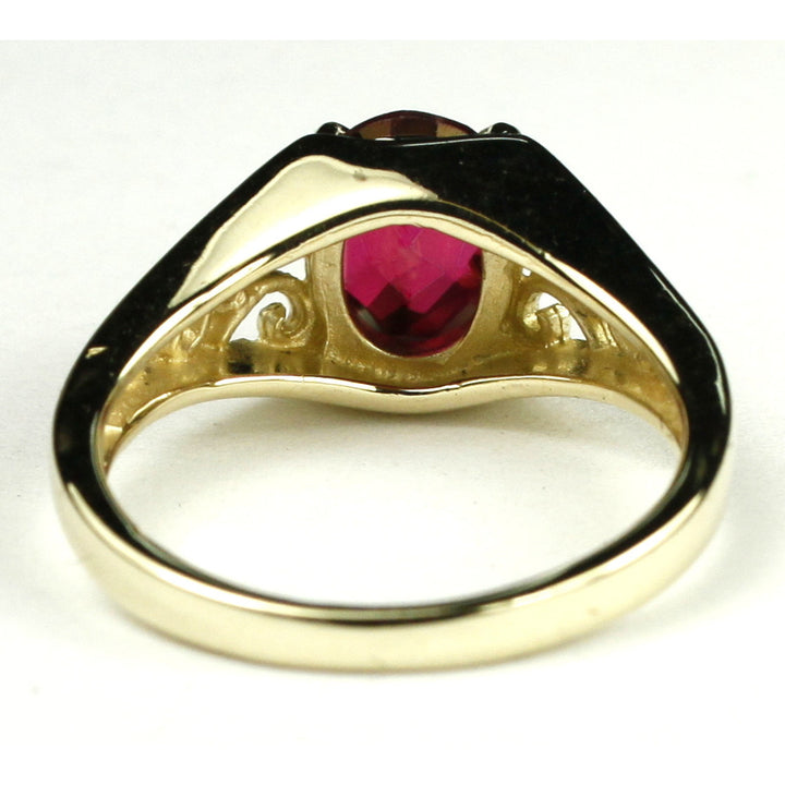 10K Gold Ladies Ring  Crimson Fire Topaz R005 Image 4