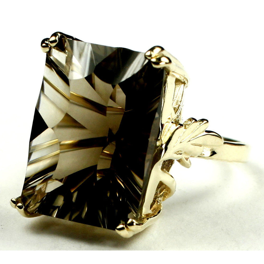 10K Gold Ring Smoky Quartz R039 Image 2