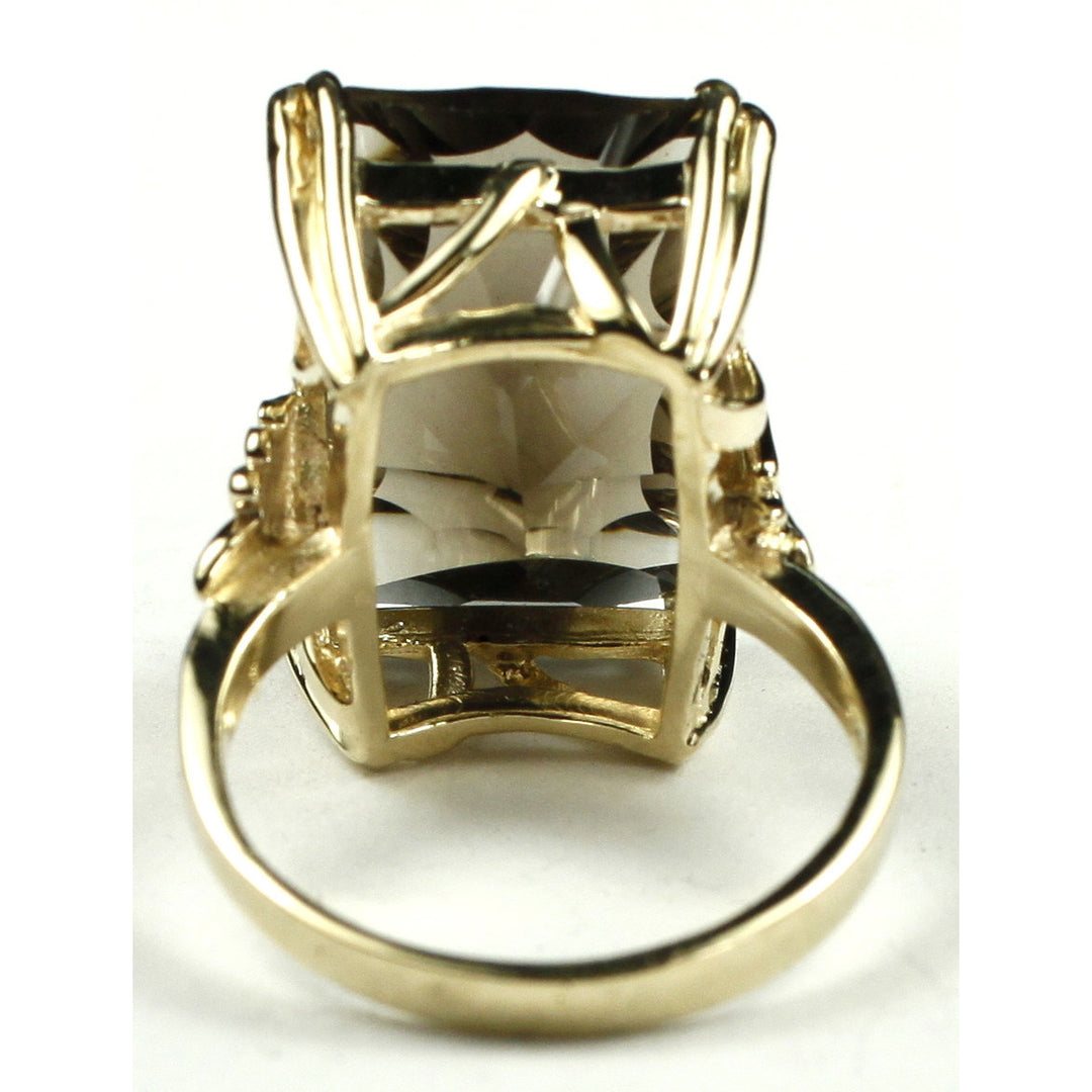 10K Gold Ring Smoky Quartz R039 Image 4