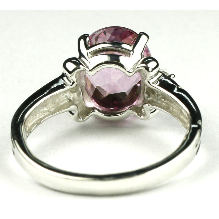 SR136 Pure Pink Topaz 925 Sterling Silver Ring Image 4