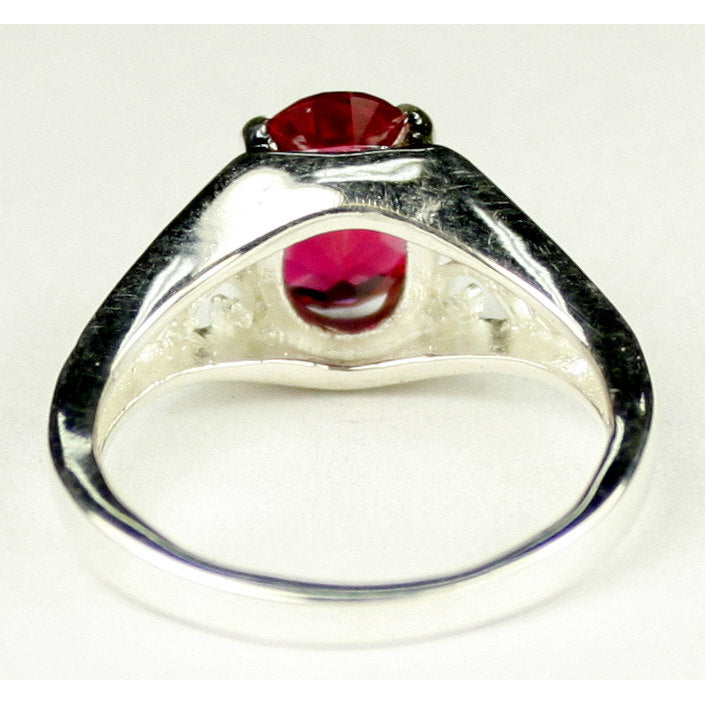 Sterling Silver Ladies Ring Created Ruby SR005 Image 4