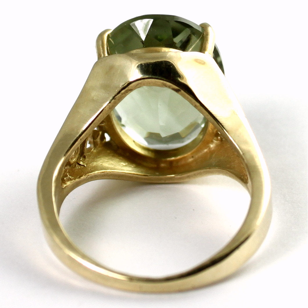 10K Gold Ladies Ring Green Amethyst R049 Image 4