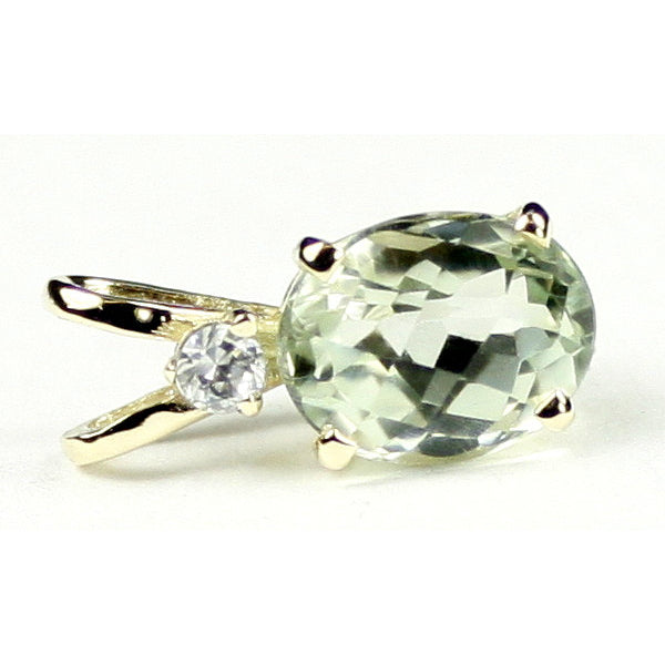 14K Gold Green Amethyst P021 Image 1