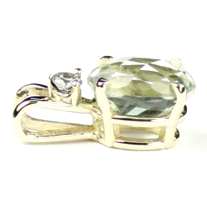 14K Gold Green Amethyst P021 Image 2