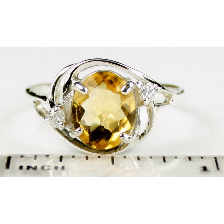 Sterling Silver Ladies Ring Citrine SR021 Image 4