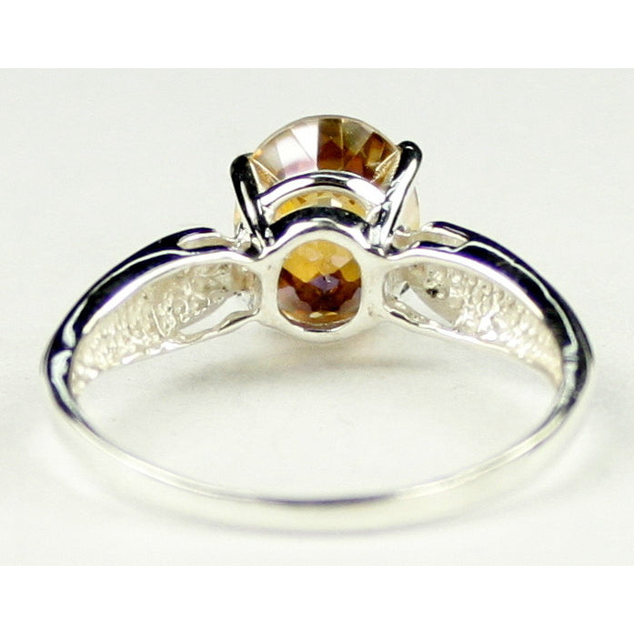 SR058 9x7mm Twilight Fire Topaz 925 Sterling Silver Ring Image 4