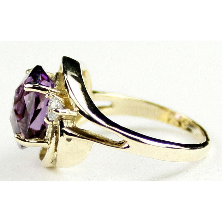 10K Gold Ring Brazilian Amethyst R021 Image 3