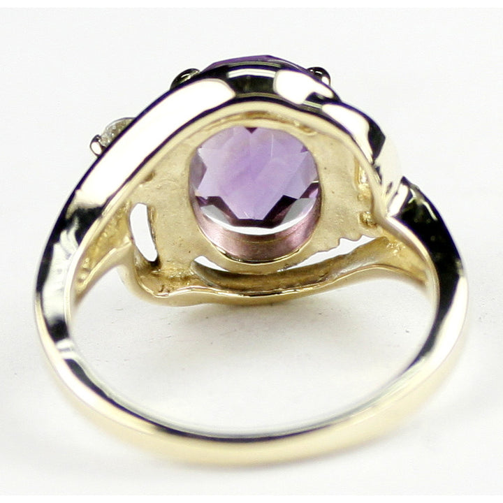 10K Gold Ring Brazilian Amethyst R021 Image 4