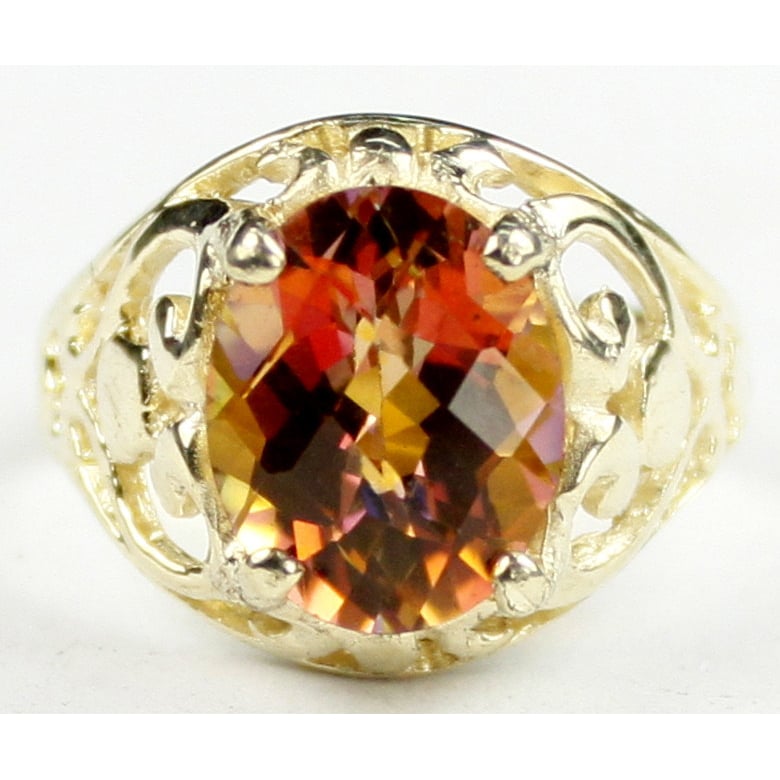 10K Gold Ring Twilight Fire Topaz R004 Image 1