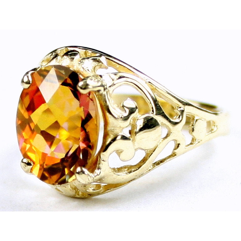 10K Gold Ring Twilight Fire Topaz R004 Image 2