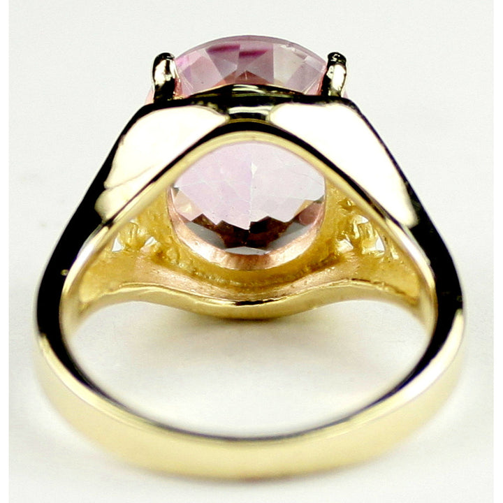 R057 Pure Pink Topaz 10KY Gold Ring Image 4