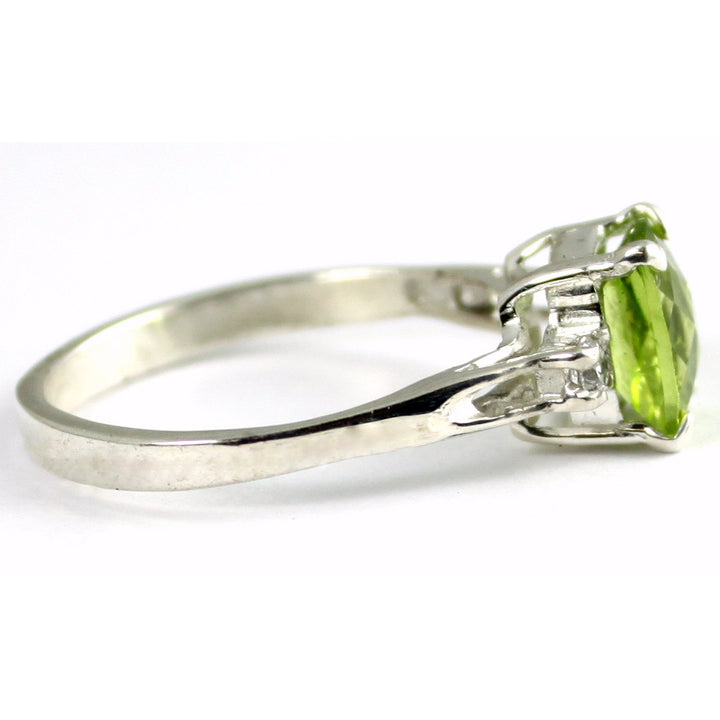 Sterling Silver Ladies Ring Natural Peridot SR171 Image 3