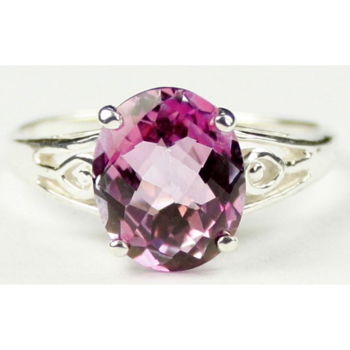 SR139 4.5 cts Pure Pink Topaz Sterling Silver Ring Image 1