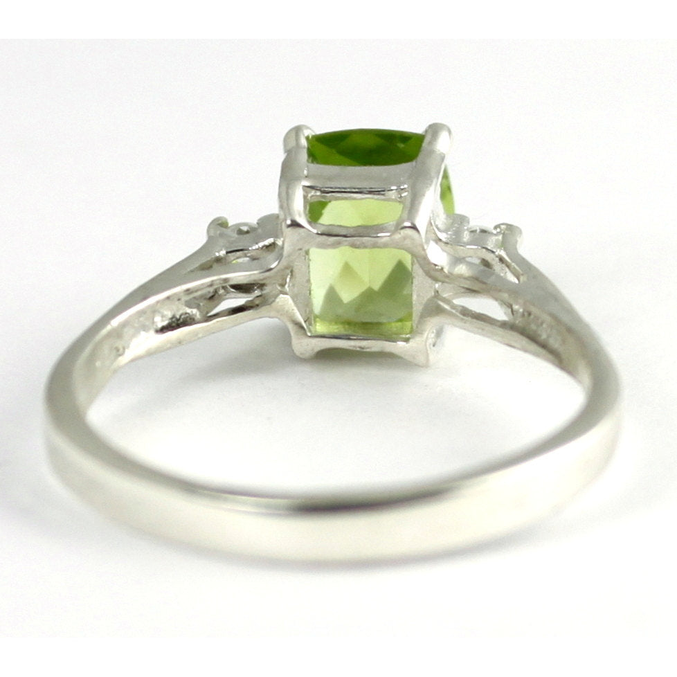 Sterling Silver Ladies Ring Natural Peridot SR171 Image 4