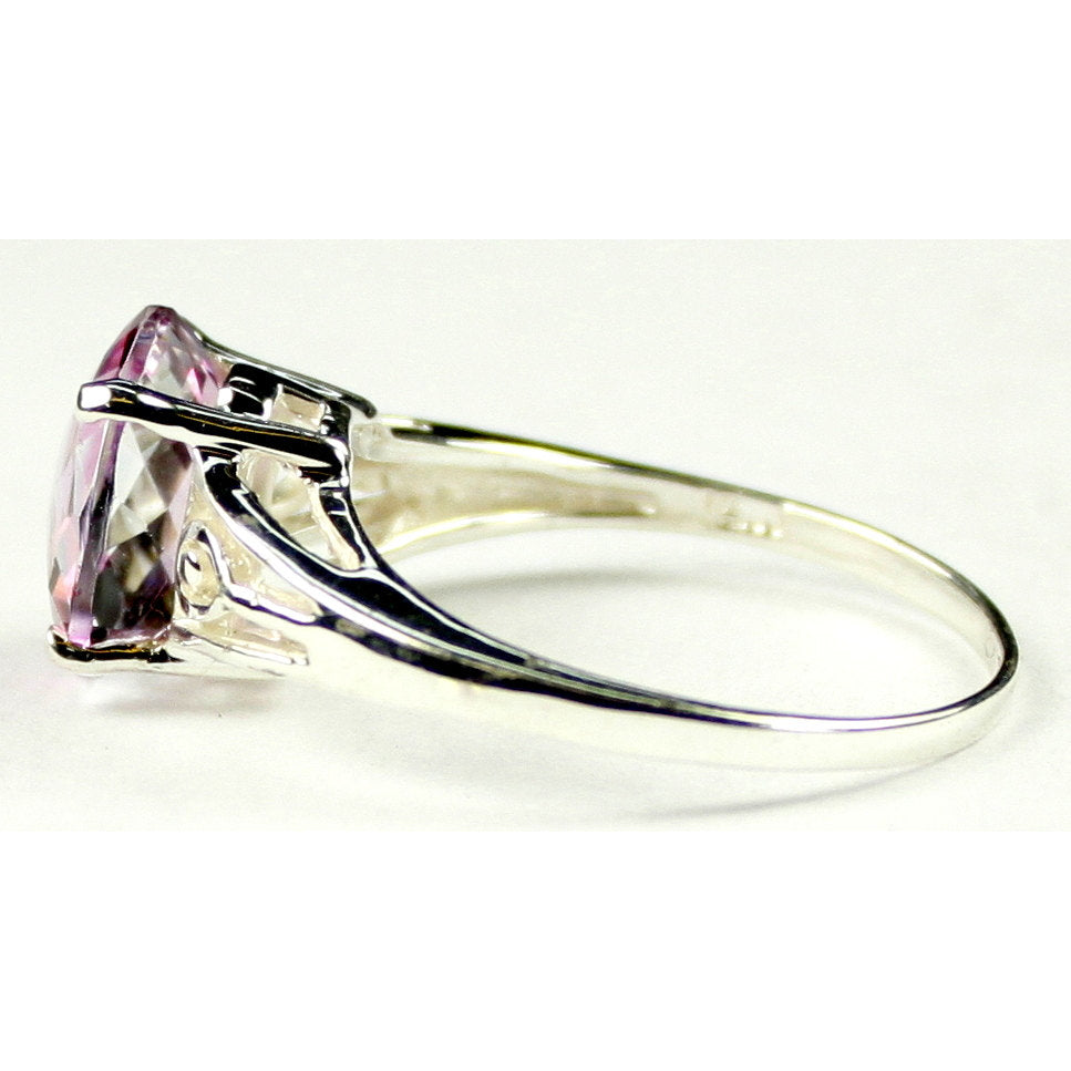 SR139 4.5 cts Pure Pink Topaz Sterling Silver Ring Image 3