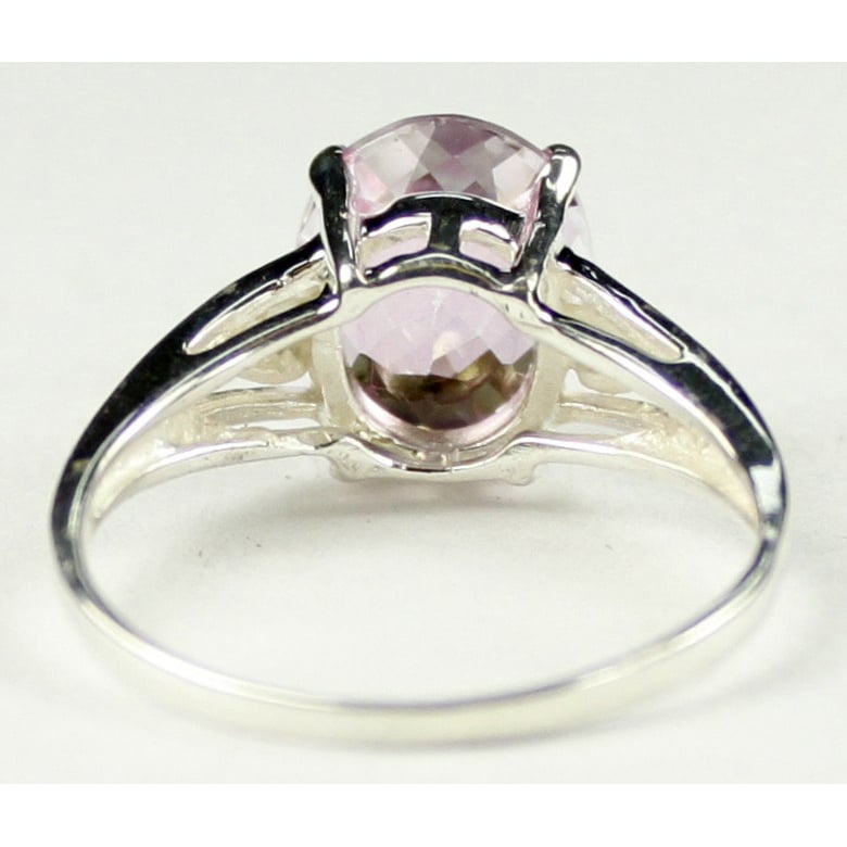 SR139 4.5 cts Pure Pink Topaz Sterling Silver Ring Image 4