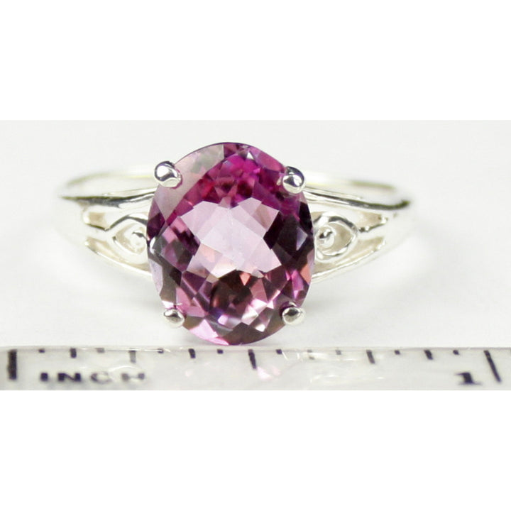 SR139 4.5 cts Pure Pink Topaz Sterling Silver Ring Image 4