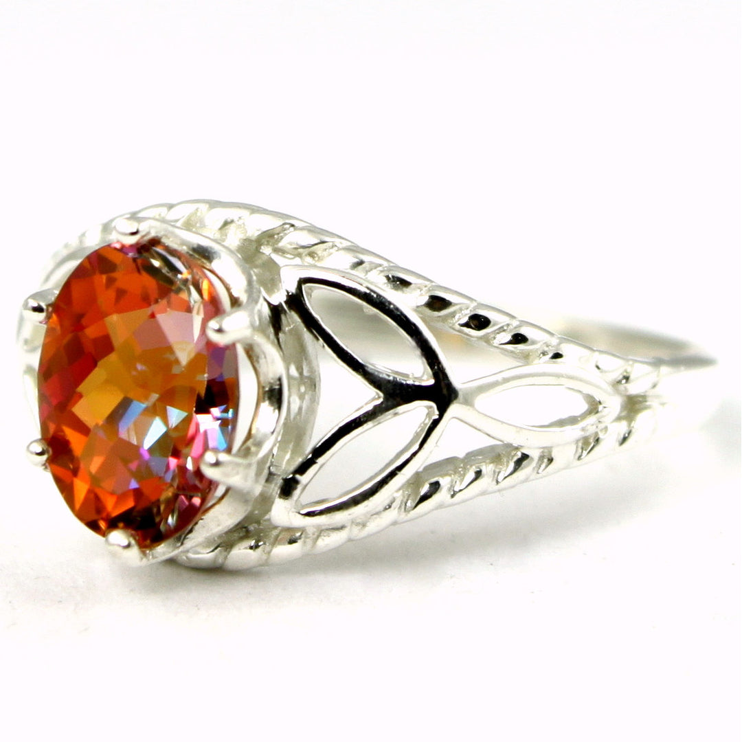 SR137 Twilight Fire Topaz 925 Sterling Silver Ring Image 2