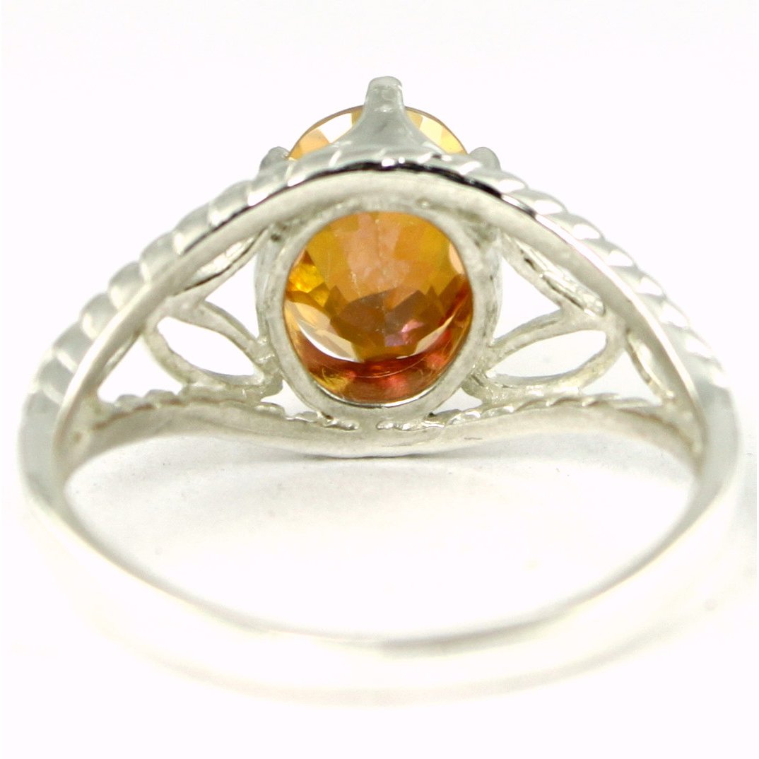 SR137 Twilight Fire Topaz 925 Sterling Silver Ring Image 4