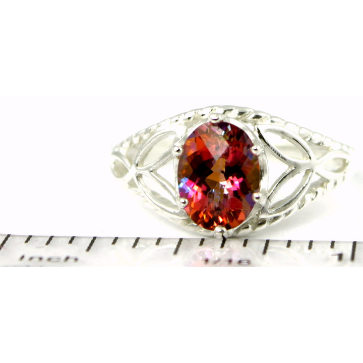 SR137 Twilight Fire Topaz 925 Sterling Silver Ring Image 4