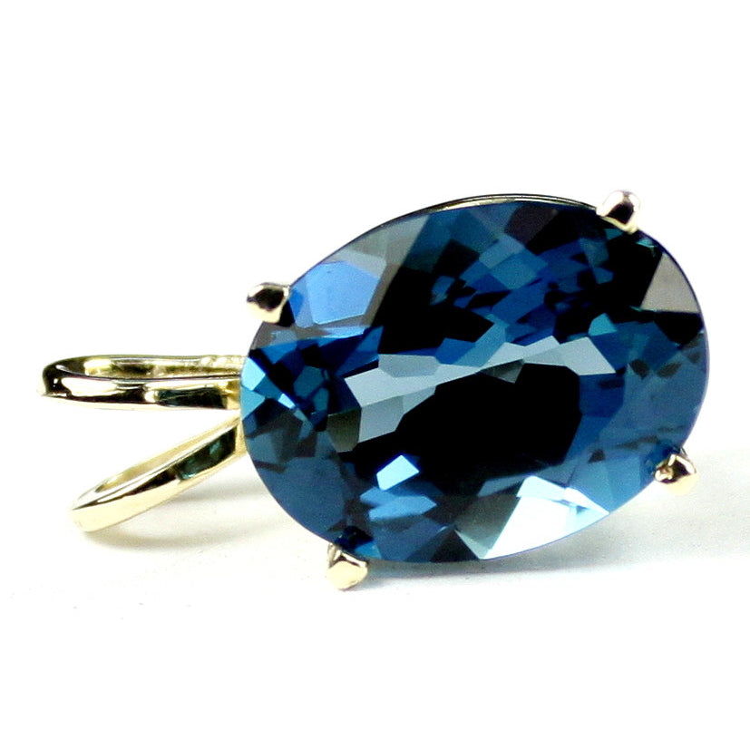 14K Gold London Blue Topaz P040 Image 1