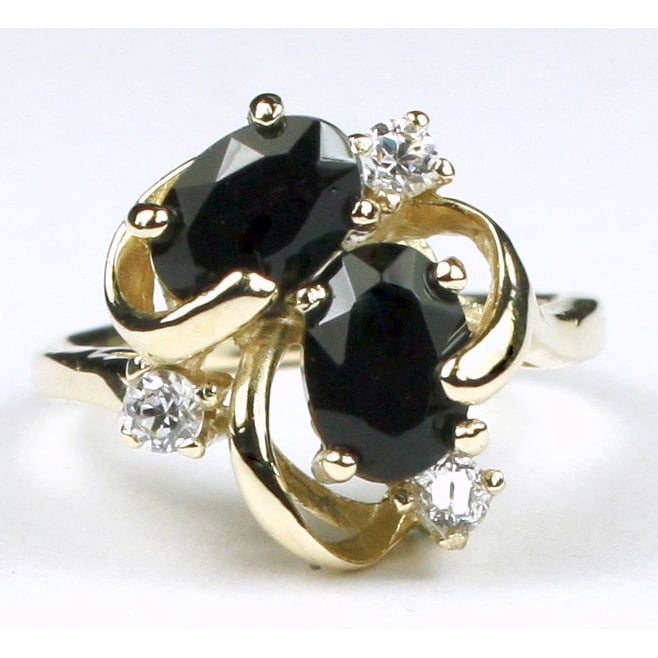10K Gold Ladies Ring Black Onyx R016 Image 1