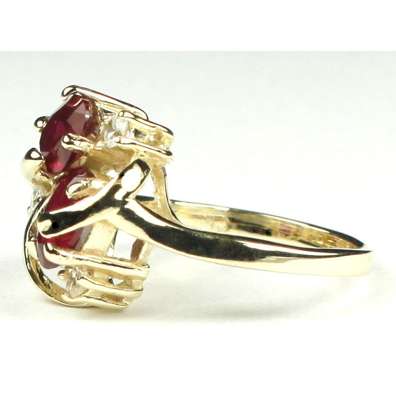 10K Gold Ladies Ring Created Ruby R016 Image 3