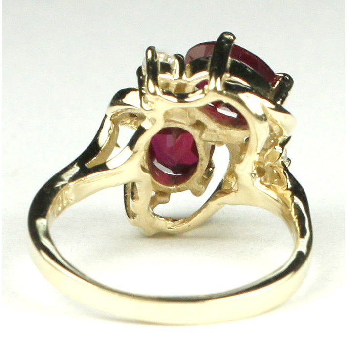 10K Gold Ladies Ring Created Ruby R016 Image 4