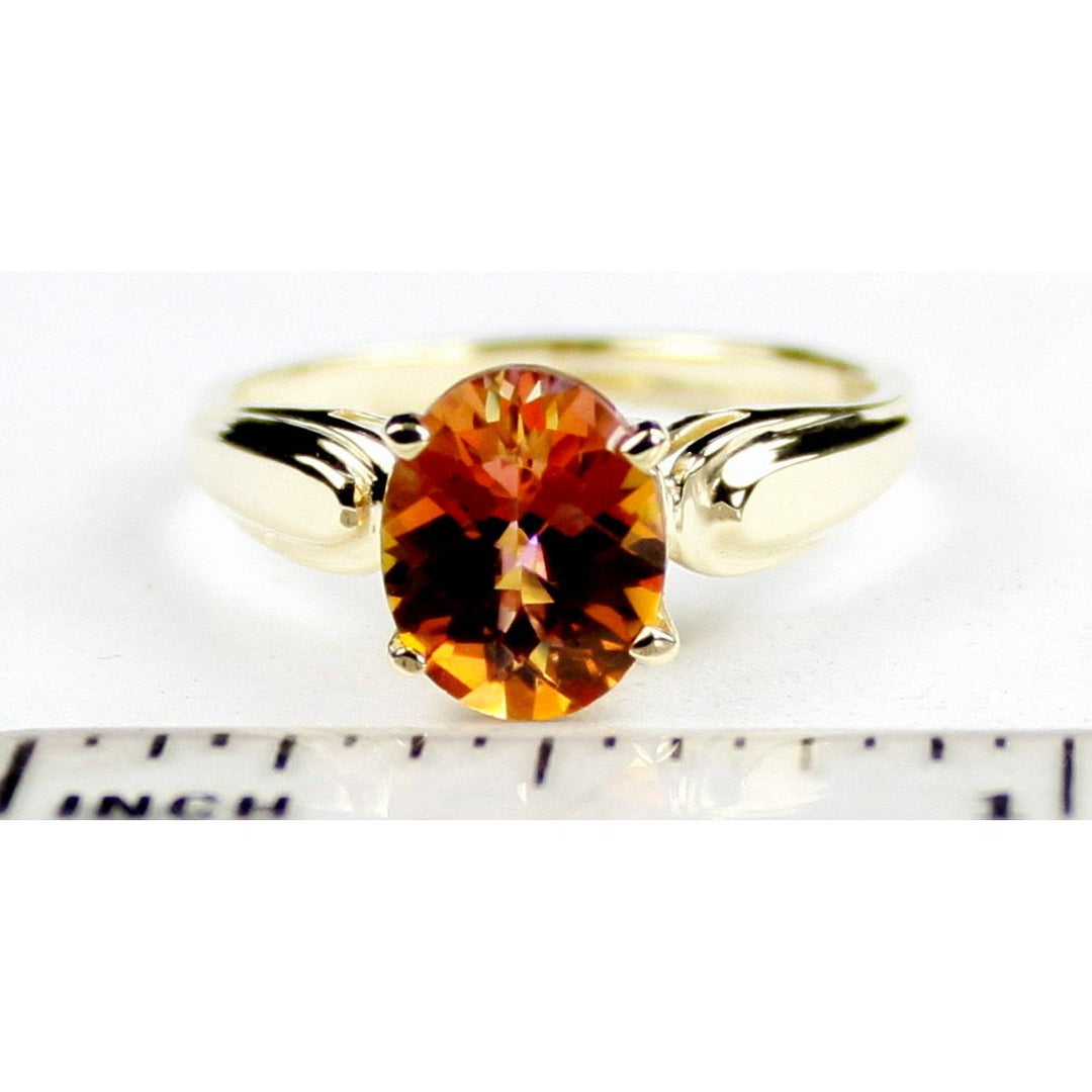 R058 Twilight Fire Topaz 10Ky Gold Ring Image 4