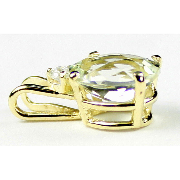 14K Gold Green Amethyst P022 Image 3