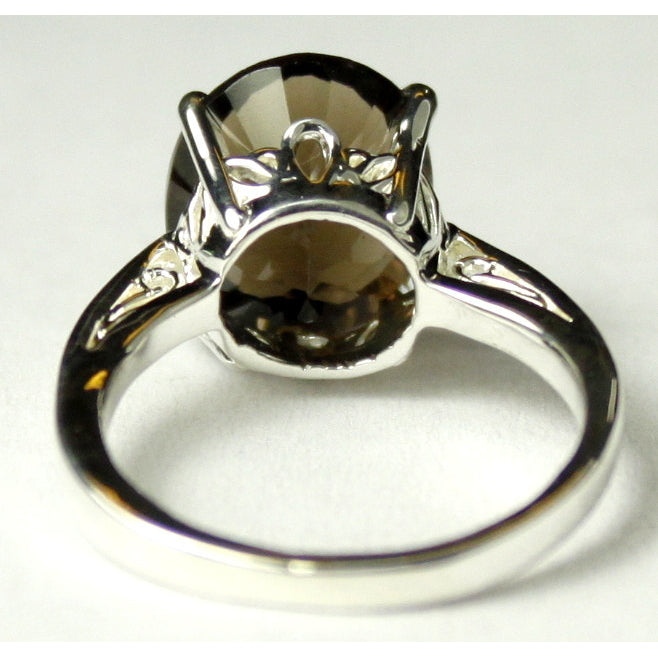 Sterling Silver Ladies Ring Smoky Quartz SR055 Image 4