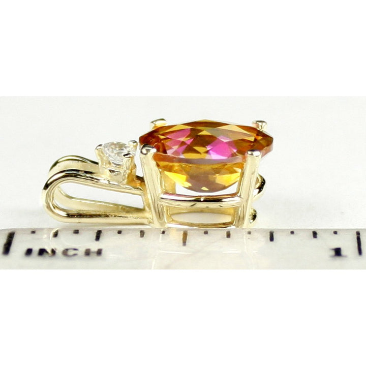 14K Gold Twilight Fire Topaz P020 Image 4