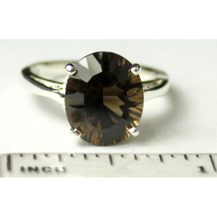 Sterling Silver Ladies Ring Smoky Quartz SR055 Image 4