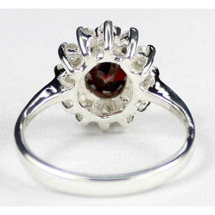 SR235 Garnet CZ 925 Sterling Silver Ring Image 4