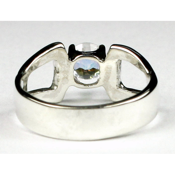 SR307 6mm Mercury Mist Topaz 925 Sterling Silver Ring Image 4