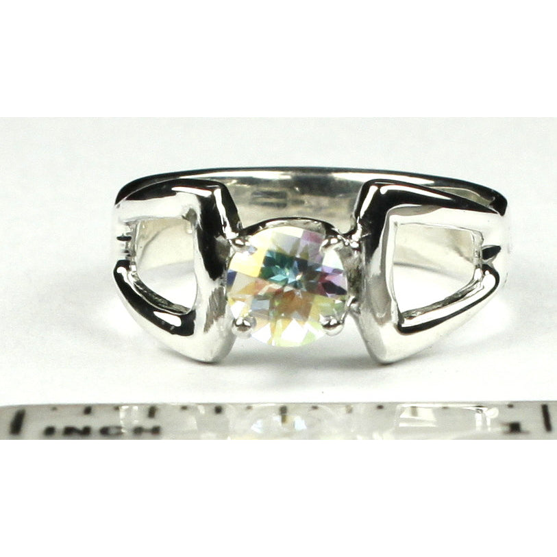 SR307 6mm Mercury Mist Topaz 925 Sterling Silver Ring Image 4