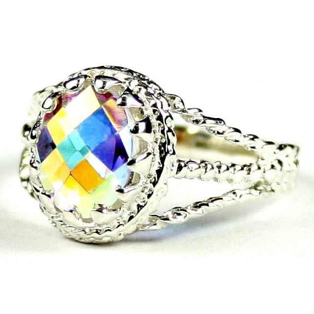 SR070 9x7mm Mercury Mist Topaz 925 Sterling Silver Ring Image 2