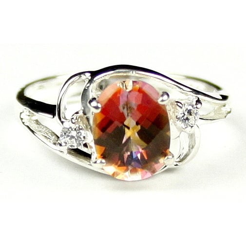 SR176 Twilight Fire Topaz 925 Sterling Silver Ring Image 1