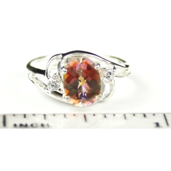 SR176 Twilight Fire Topaz 925 Sterling Silver Ring Image 4