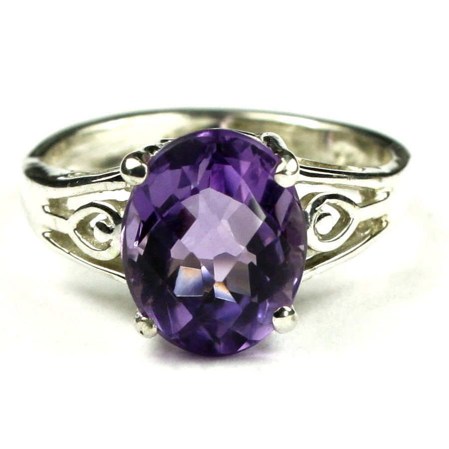 SR139 4.5 cts Amethyst 925 Sterling Silver Ring Image 1