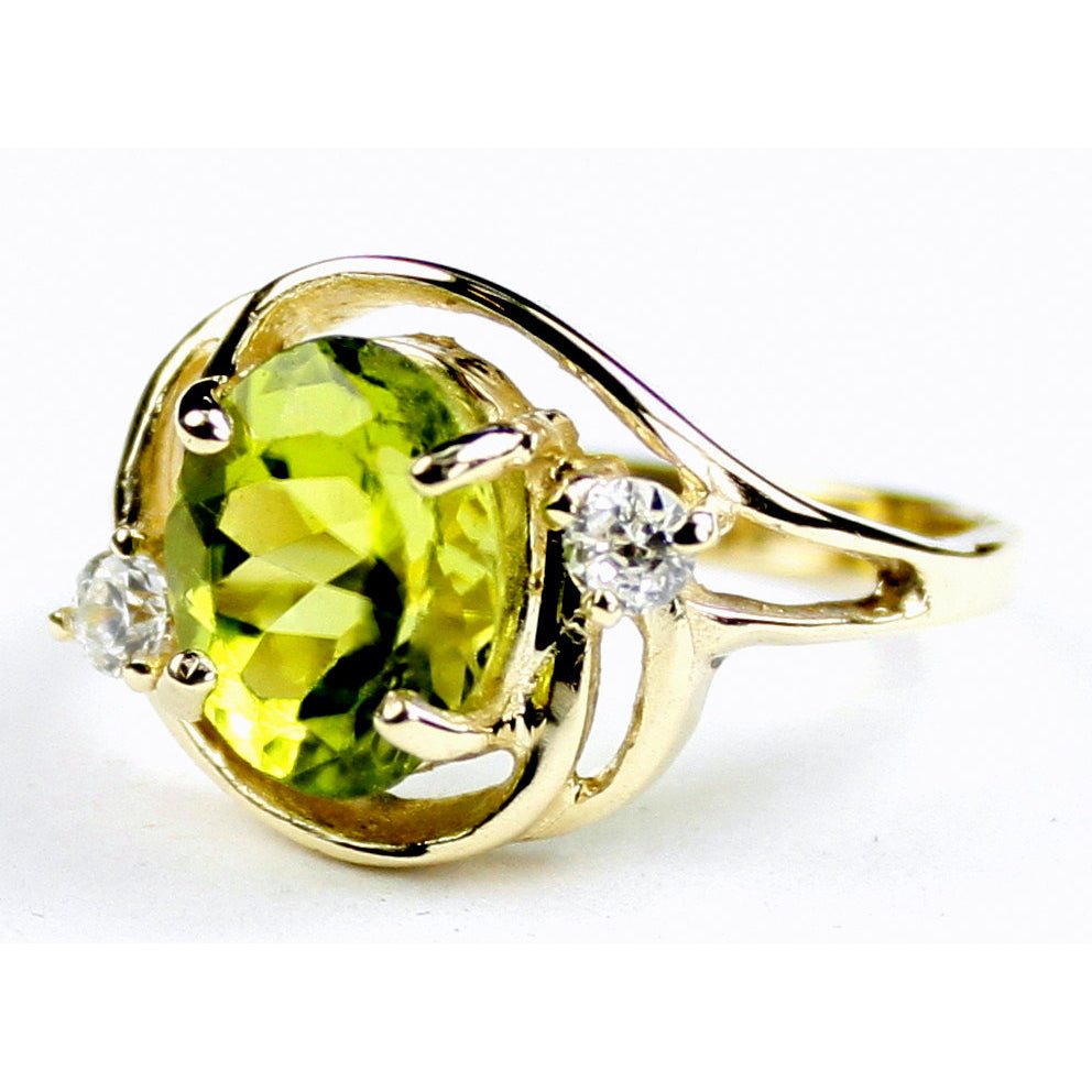 10K Gold Ring Manchurian Peridot R021 Image 2